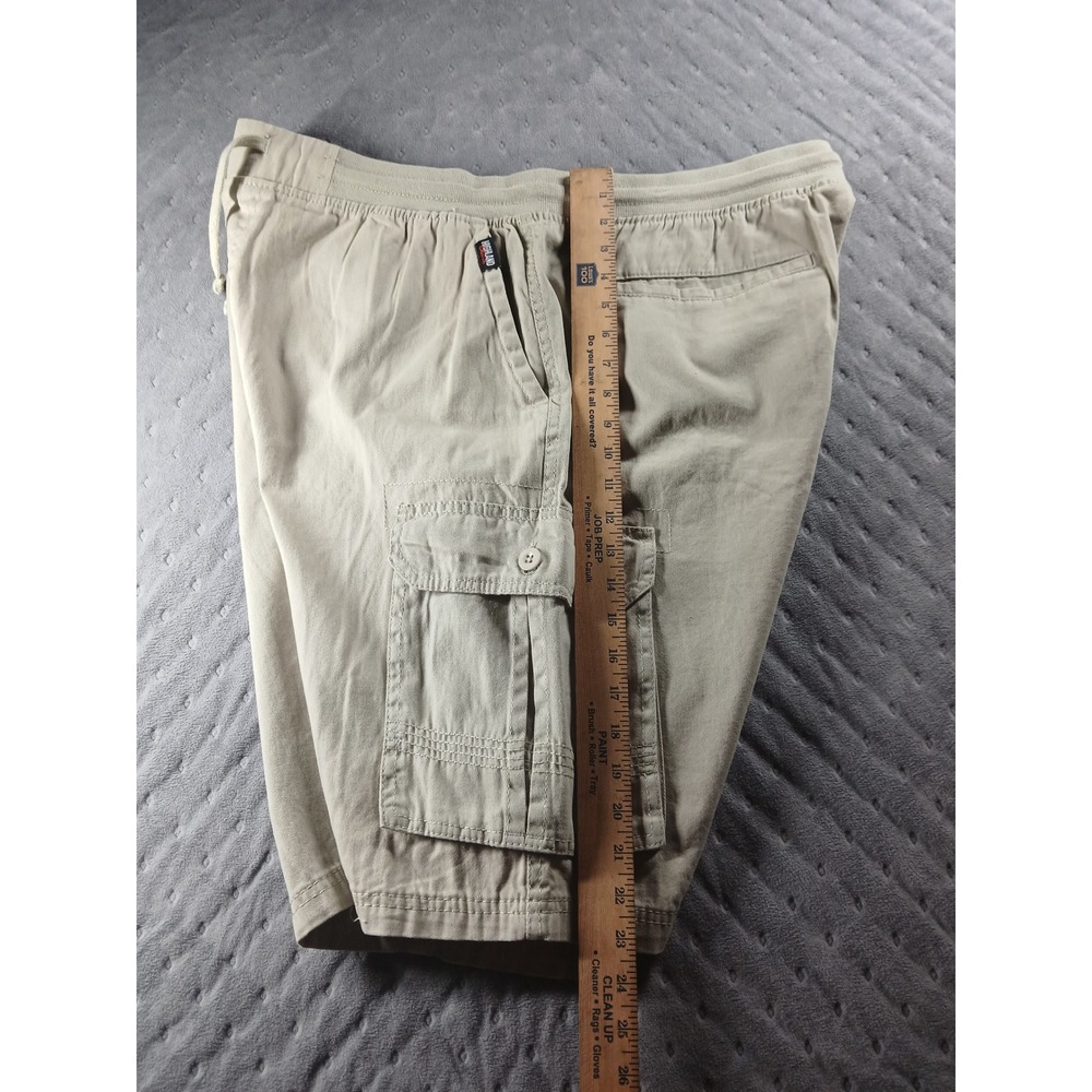 Highland Originals Mens 3X Cargo Shorts KhakiTan Cotton Elastic Waist Drawstring - Picture 8 of 8